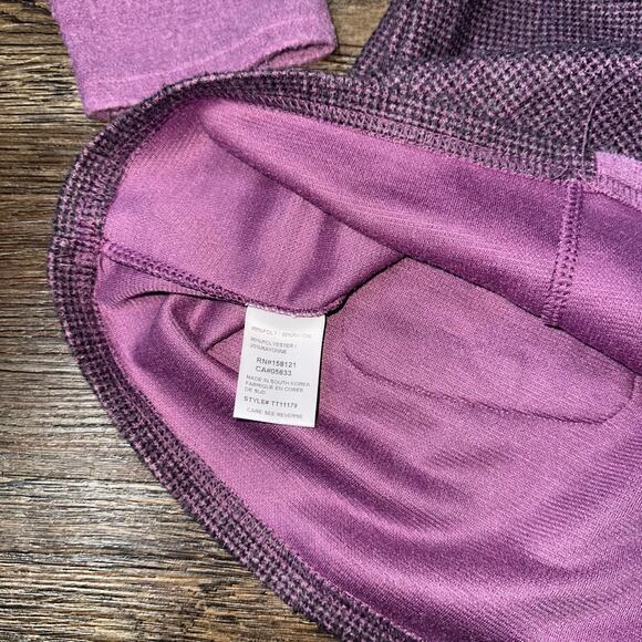 TRISHA TYLER Purple Block Pattern LS Sweater mockneck L - Picture 5 of 8